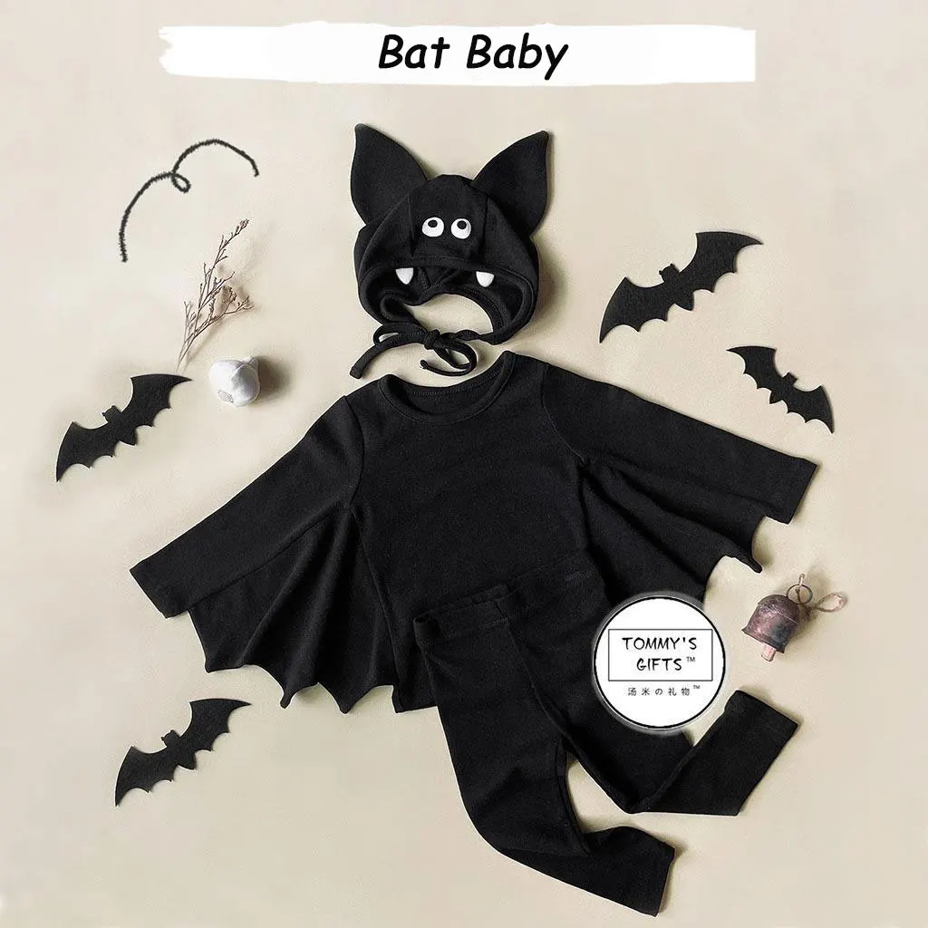 Umorden Halloween Clothes for Baby Bat Batbaby Costume Ins Korea Style Top Shirt Pants Set 6-36M 1-2T 2-3T