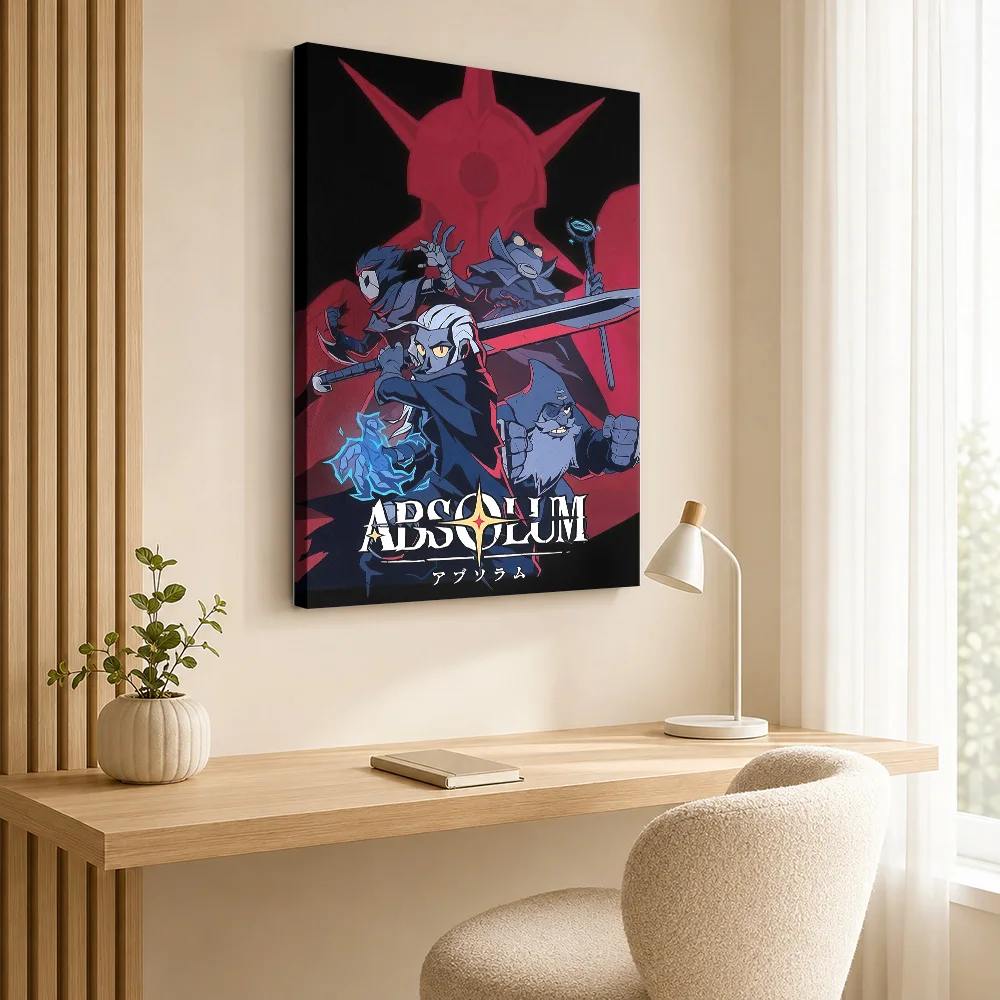 Absollum Game Characters Framed Canvas Print Poster Customized Photo Gaming Anime Wall Paintings Decoration for Game Room Dorm
