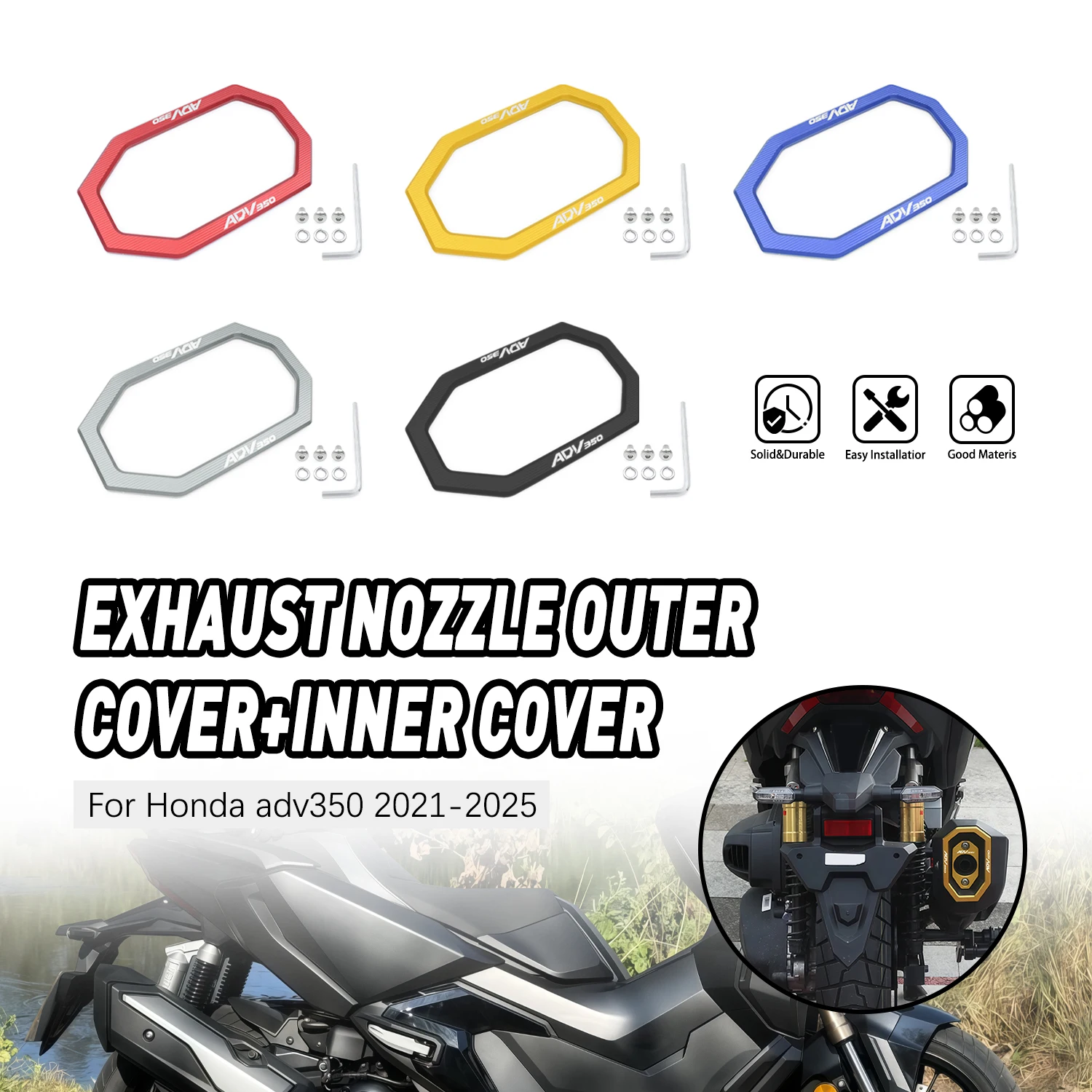 

Replacement Motorcycle Parts For HONDA ADV350 ADV 350 2021 2022 2023 2024 2025 Exhaust side cover Protective Cover
