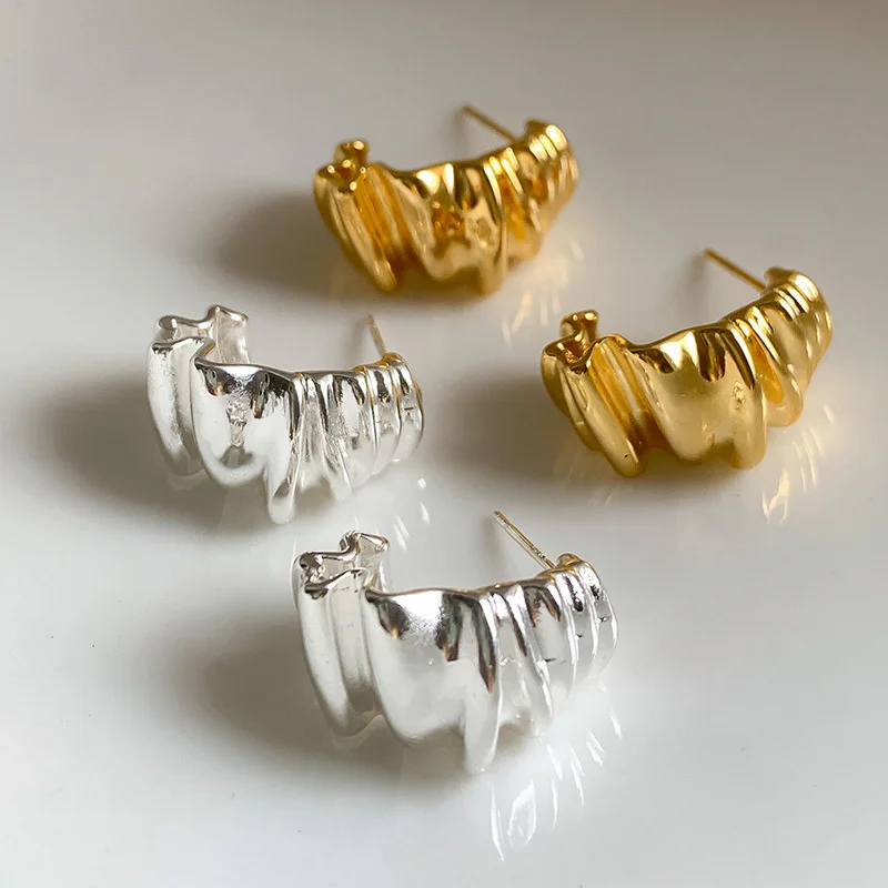 Adolph трендовые французские складные серьги-гвоздики для женщин и девушек элегантные минималистичные дешевые серьги Модные ювелирные изделия новые подарки