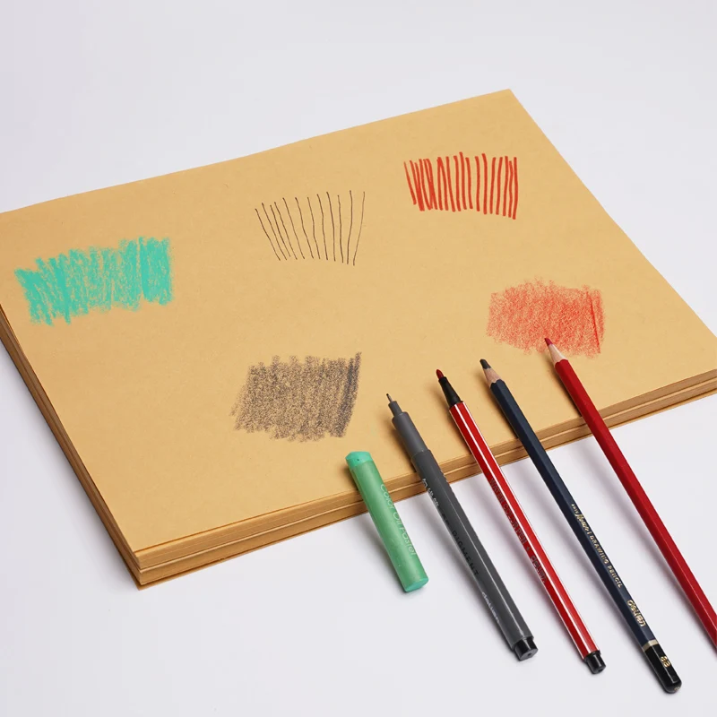 100 جرام لكل متر مربع ورق مقوى A4 ورق كرافت بني 100 قطعة #2