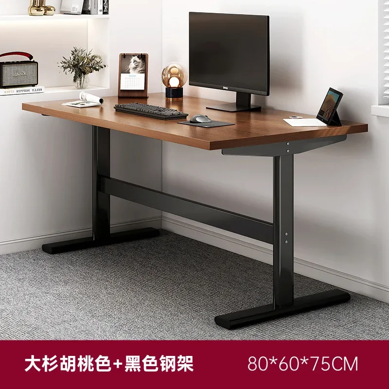Nordic Computer Desk Home Office Desk Large Executive Office Desk Computer Table Study Writing Table Wooden Tabletop Metal Frame