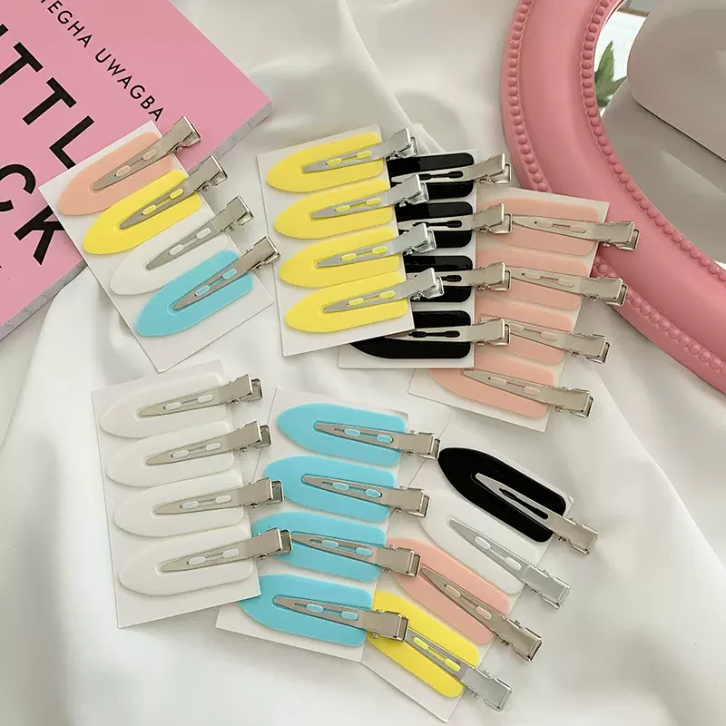 4pcs Seamless Hair Clips Barrettes Hairpins Female Hair Accessories Washing Face Makeup Tools Women Girls Hair Styling Headwear
