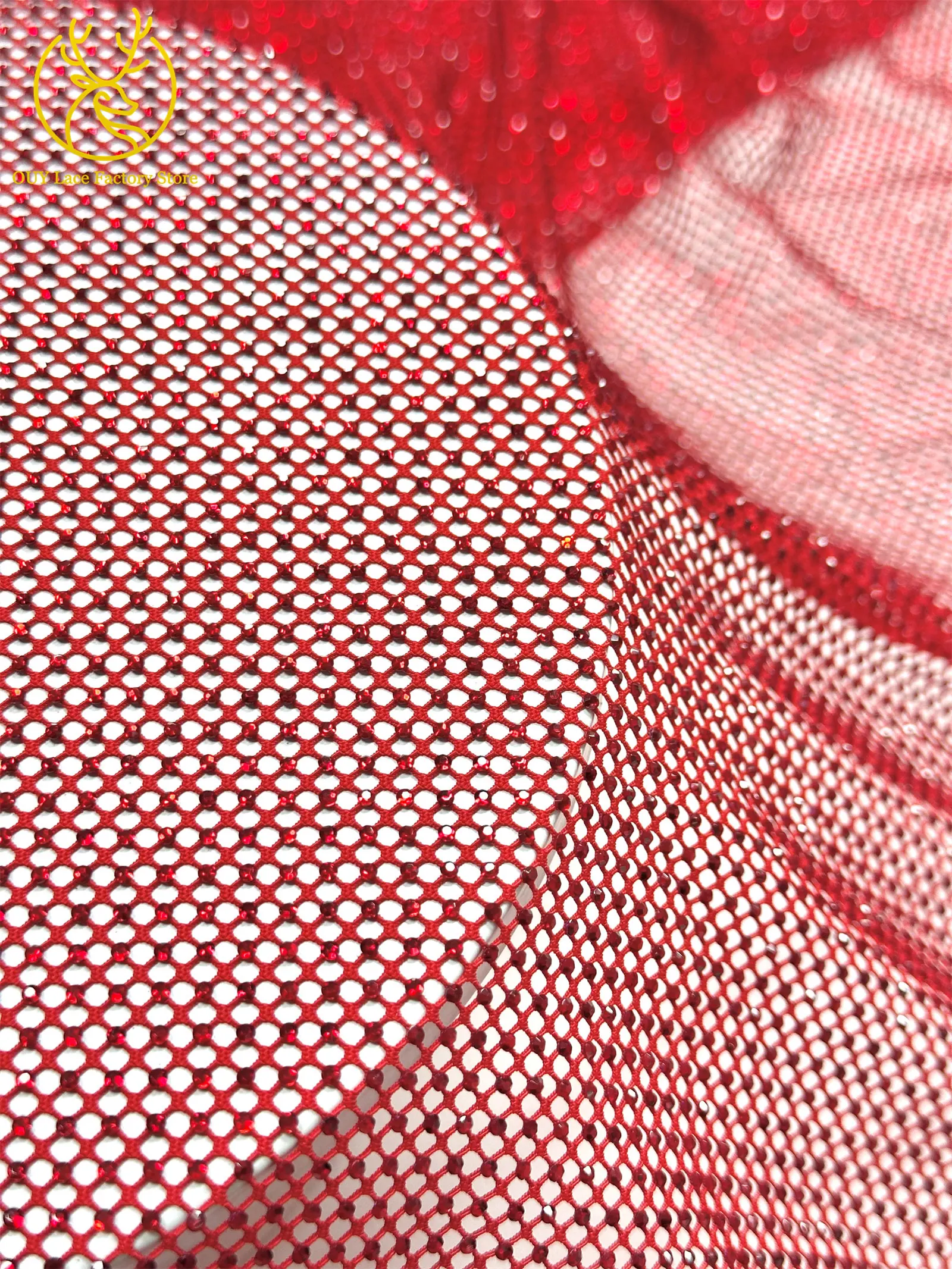 Modischer Österreichischer Diamant-Spitzenstoff 2026 Hochwertiger Kristall-Verzierter Stoff für Afrikanische Abendkleider Nähstoff – Detail 18