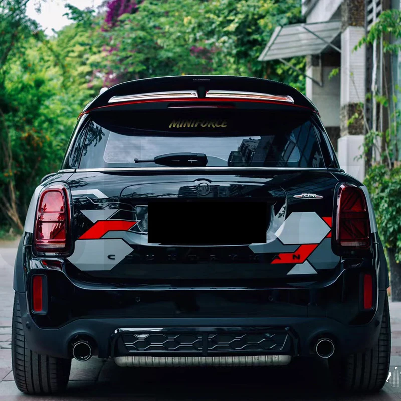 For MINI COUNTRYMAN F60S JCW 2017-2023 Carbon Real Fiber Roof Spoiler Rear Window Wing Body Kit Racing Accessories Trim AG style