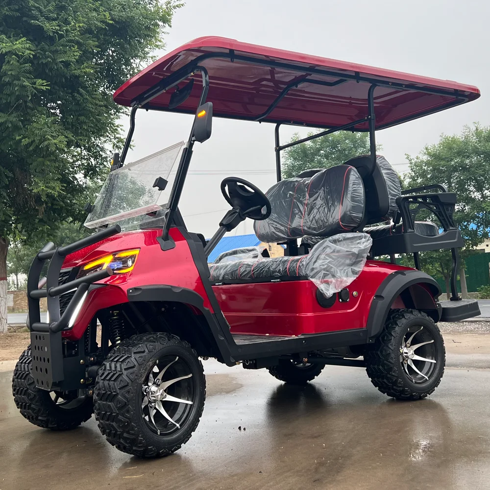 Hot sale D type electric off road golf cart equipped with lithium battery golf cart 2+2 seats 4+2 seats electric golf cart