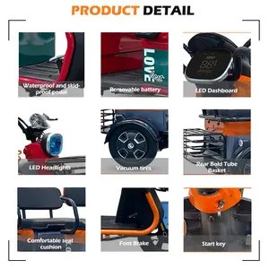 Fulilke und Tricyclo Electric Scooter 3 Räder Elektrisches Dreidreizmotorrad für Erwachsene Passagier 9 Main 3 -Rad -Mota -Verkauf - №6