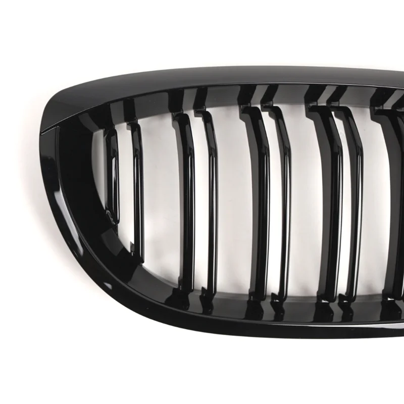 

Gloss Black Dual Line Front Bumper Kidney Grille Replacement For BMW 3 Series E46 2-Door 2003-2005