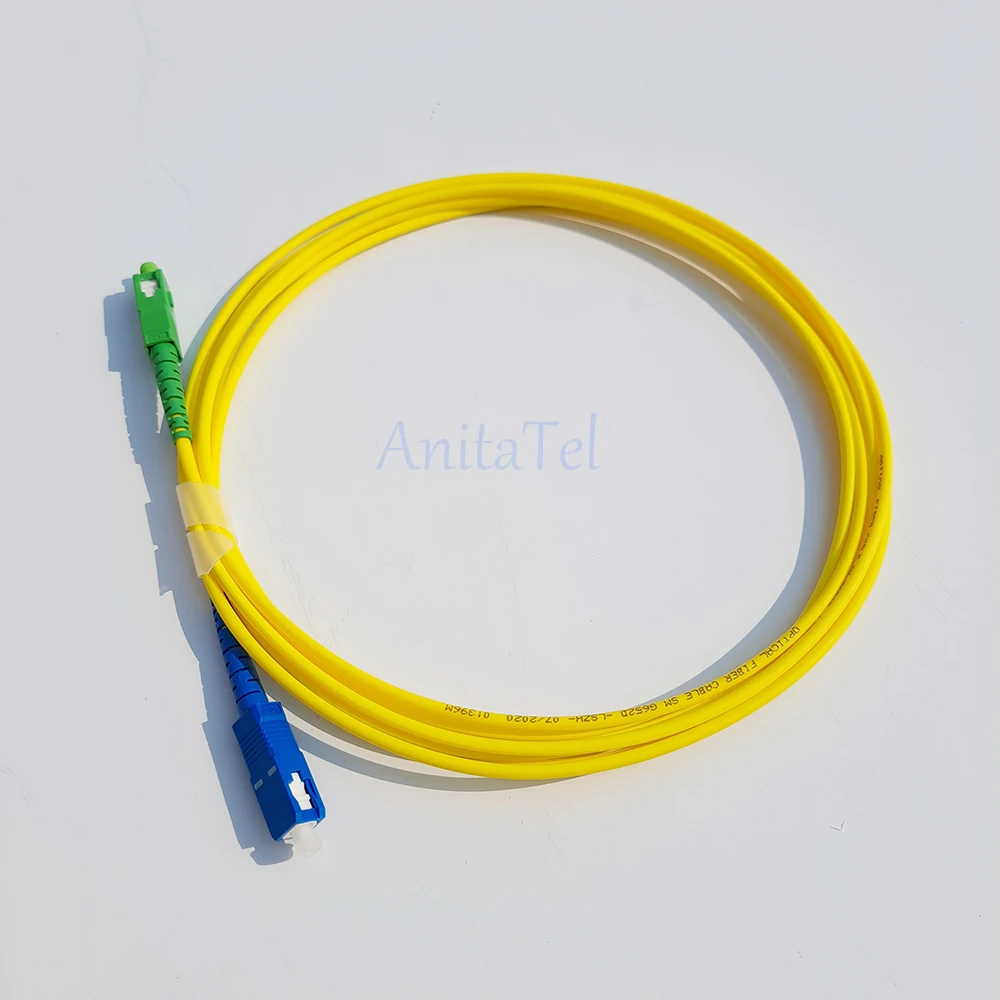 10 قطعة SC/APC-SC/UPC الألياف البصرية التصحيح الحبل كابل Simplex FTTH SM وضع واحد 1 متر/2 متر/3m/5 متر/10 متر الألياف البصرية الطائر 2.0 مللي متر أو 3.0 مللي متر