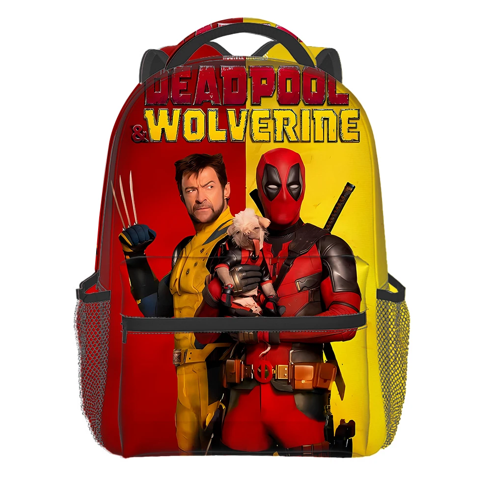 Deadpool Wolverine Boy School Backpack Marvels Movie Schoolbag Travel Outdoor Bag Cool Superhero Knapsack Portable Bags Gifts