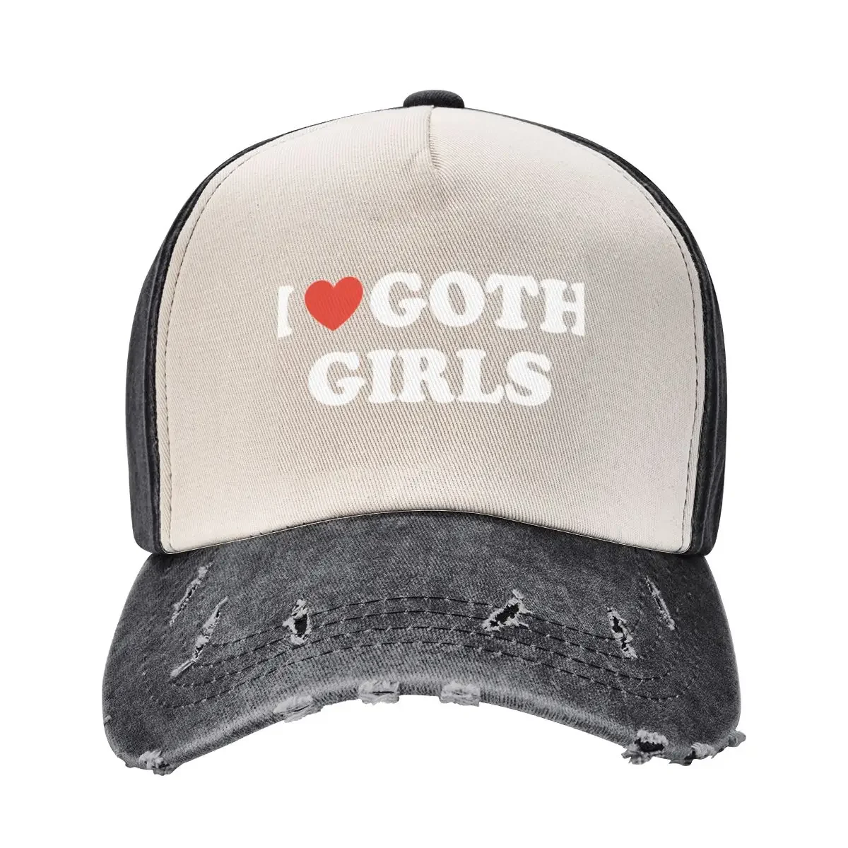 

I Love Goth Girls Baseball Cap Trucker Cap Military Tactical Cap Icon hats on offer Men's Caps Women's