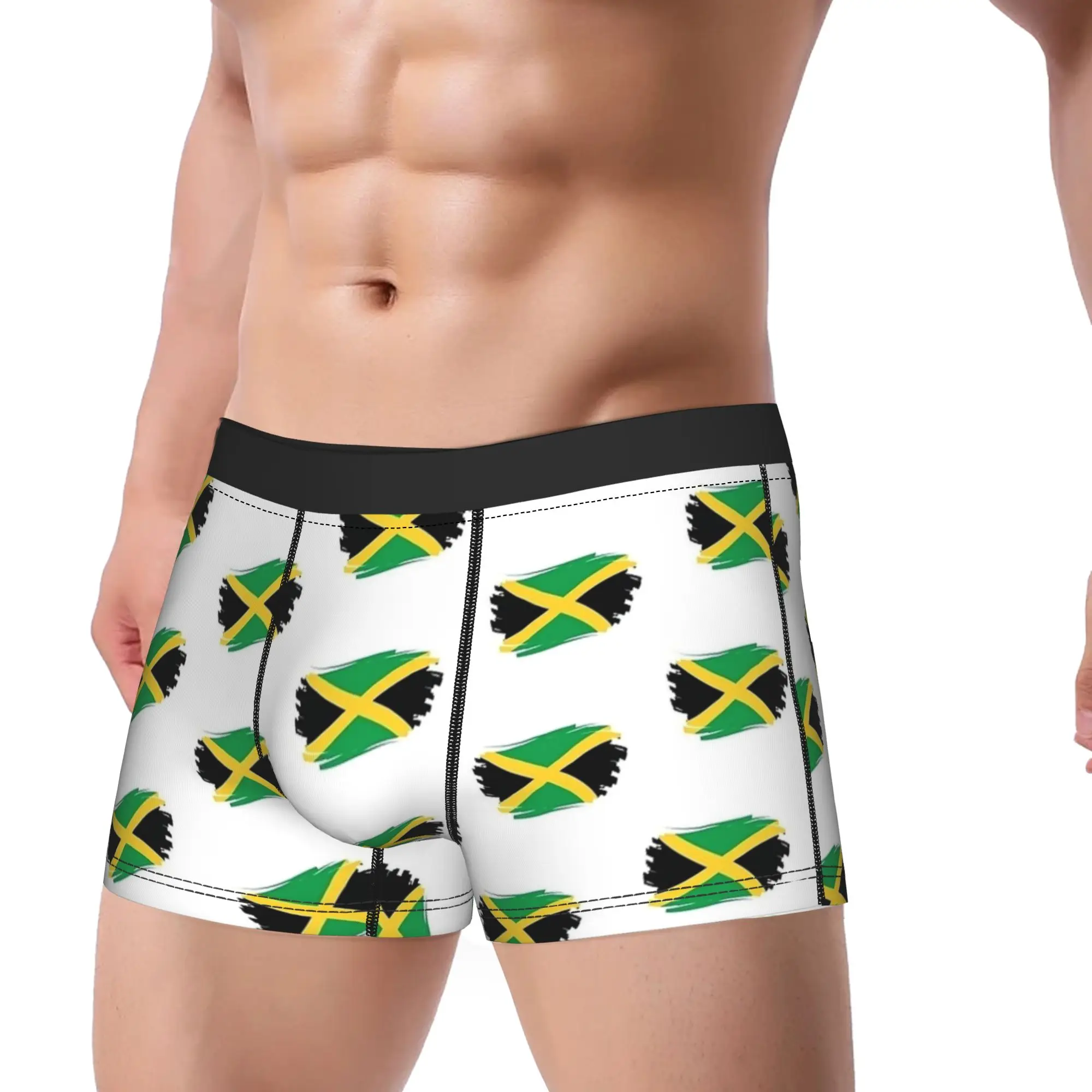 Calzoncillos tipo bóxer con bandera patriótica de Jamaica, ropa interior con bolsa, diseño Trenky, calzoncillos tipo bóxer divertidos para hombre, talla grande