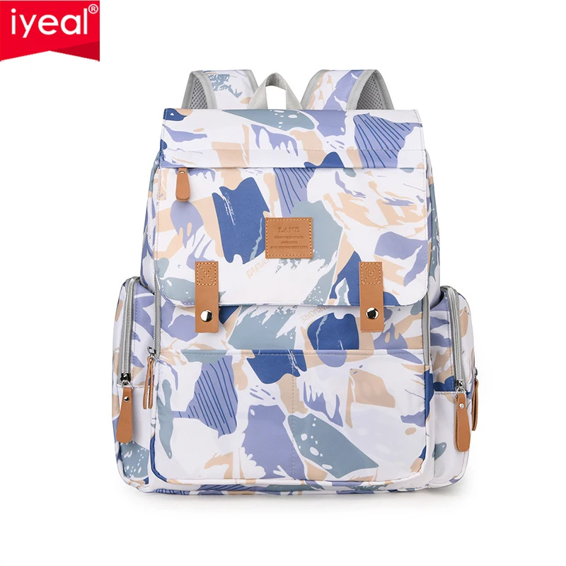 Mommy Bag New Nylon Printed Mommy Bag for Travel Portable Multifunctional Mother and Baby Bag