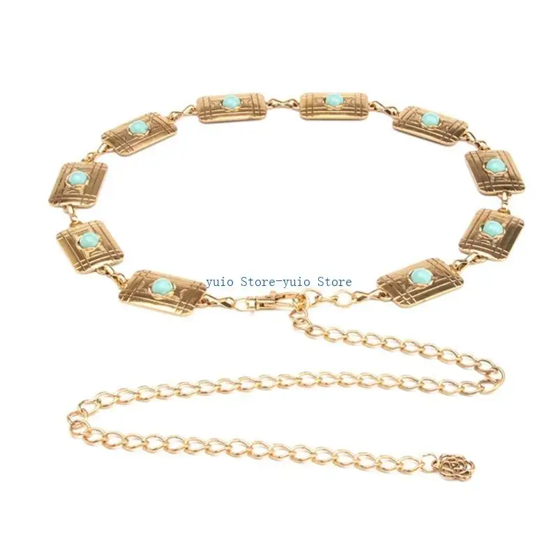 

X7XB Girls Boho Waist Belt for Banquet Idol Costume Jewelry Waist Body Jewelry