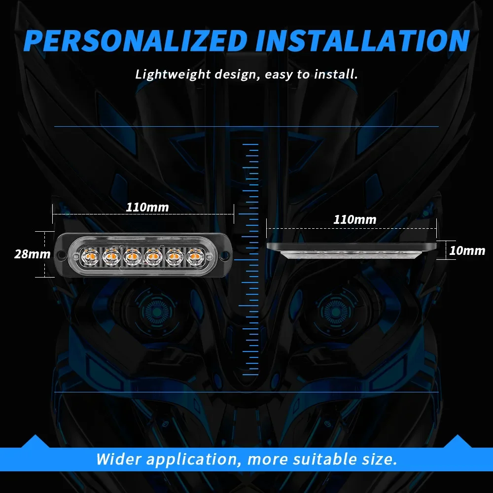 Automobile manual control model 12V-24V one tow four red blue network flash light high-power chassis light atmosphere light