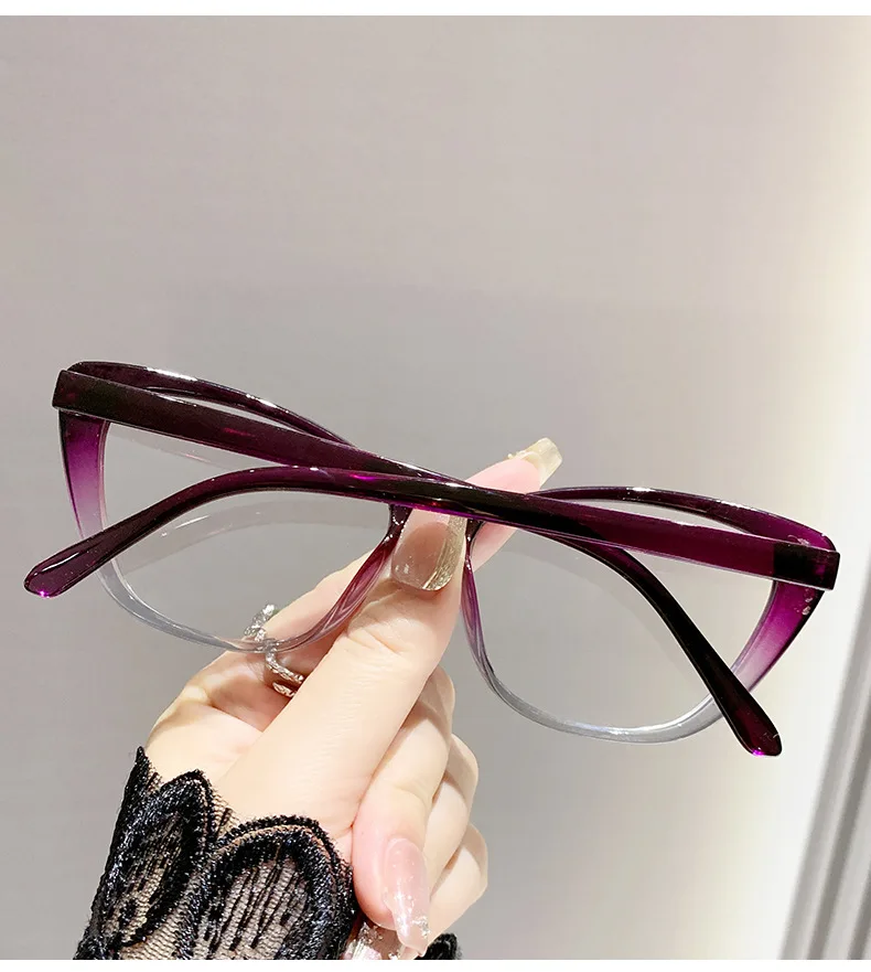 Cat Eye Lesebrille Für Frauen Anti Blaues Licht Zum Lesen Presbyopie Brille Retro Computer Hyperopie Brille + 1,0 + 1,5 + 2,5 – Detail 9