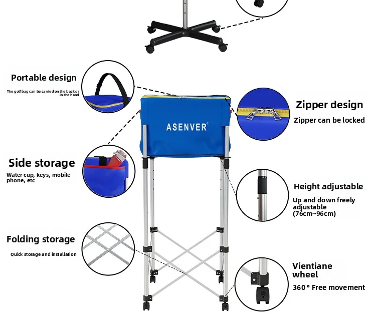حوض تدريب خدمة تكرير كرة الريشة المتنقل متعدد السلال