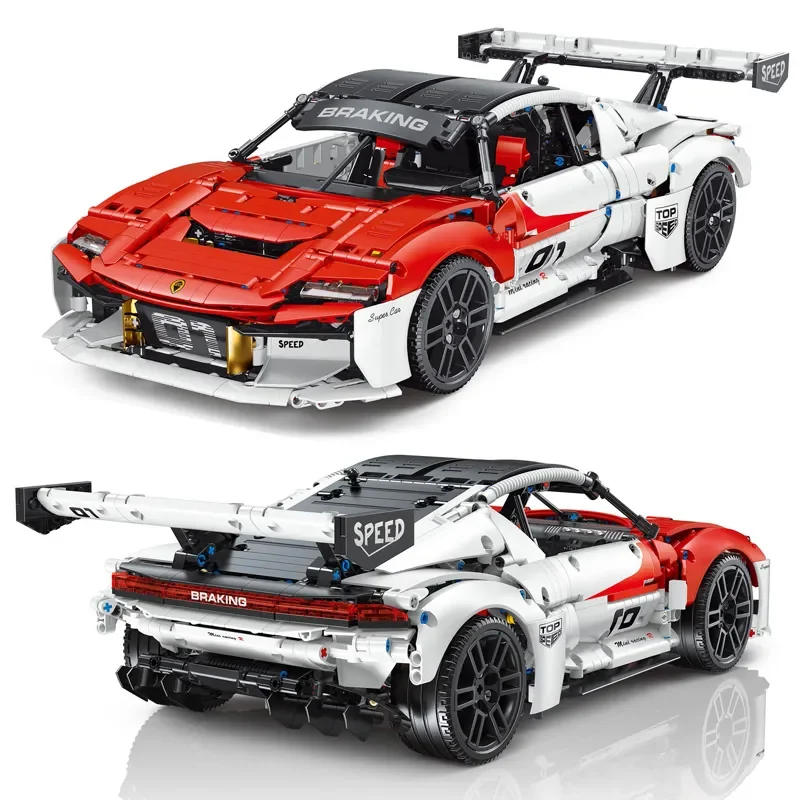 2459PCS IN STOCK 1:10 Technical Vehicle Speed Super Sport Car Model MOC Building Blocks Toys For Boys Children Gifts DIY Puzzle