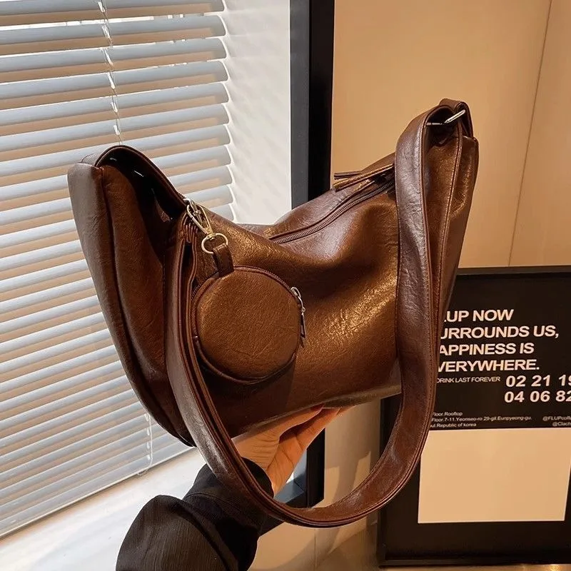 Purses and Handbags Large Capacity Bag Women with Fashion Niche Design Broadband Single Shoulder Crossbody Dumplings Bag Girl