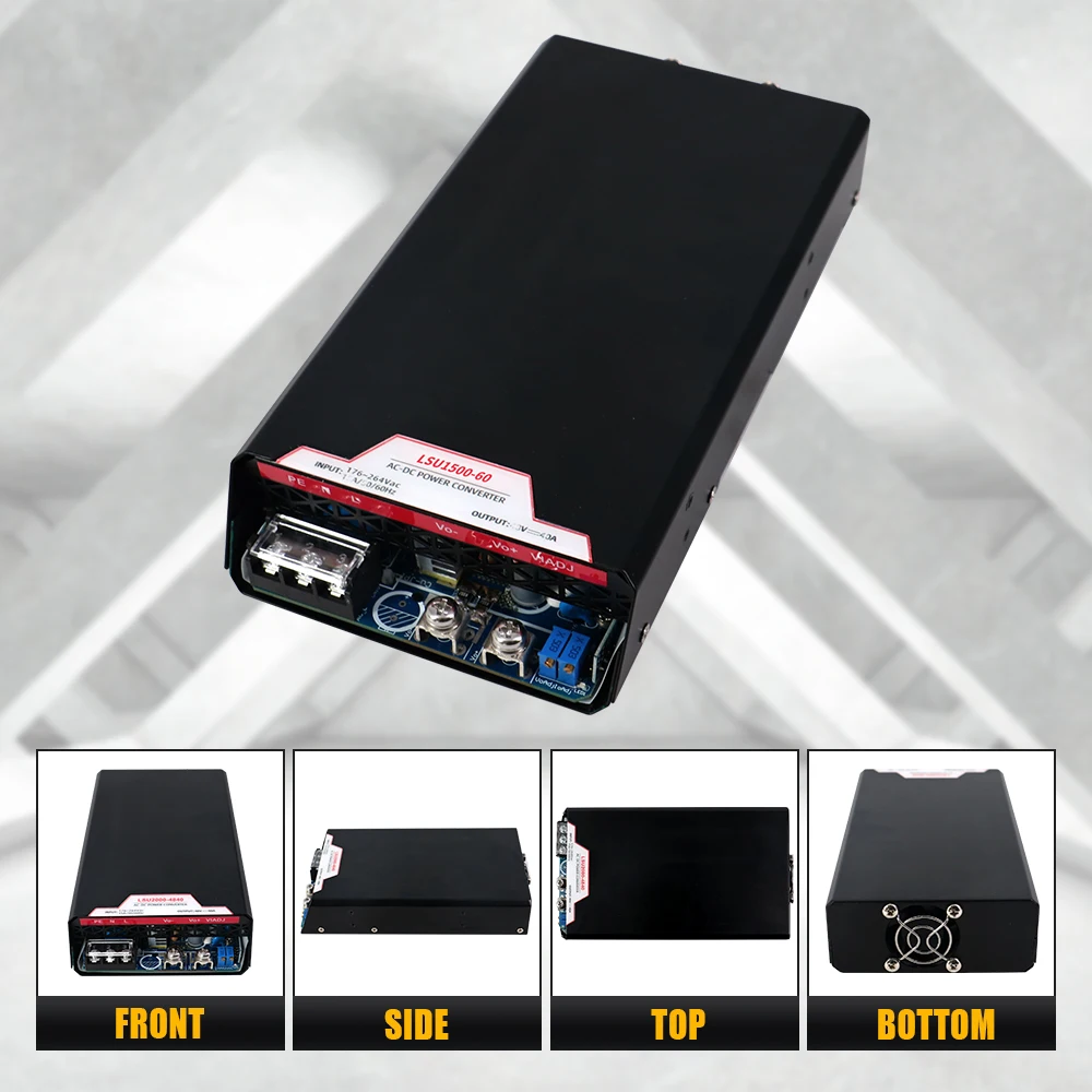 HLTNC 1500W 60V 25A High-power switching power supply  One HSU-1500-60 replace four S-400-60v power supplies FOR STEPPER for Cnc