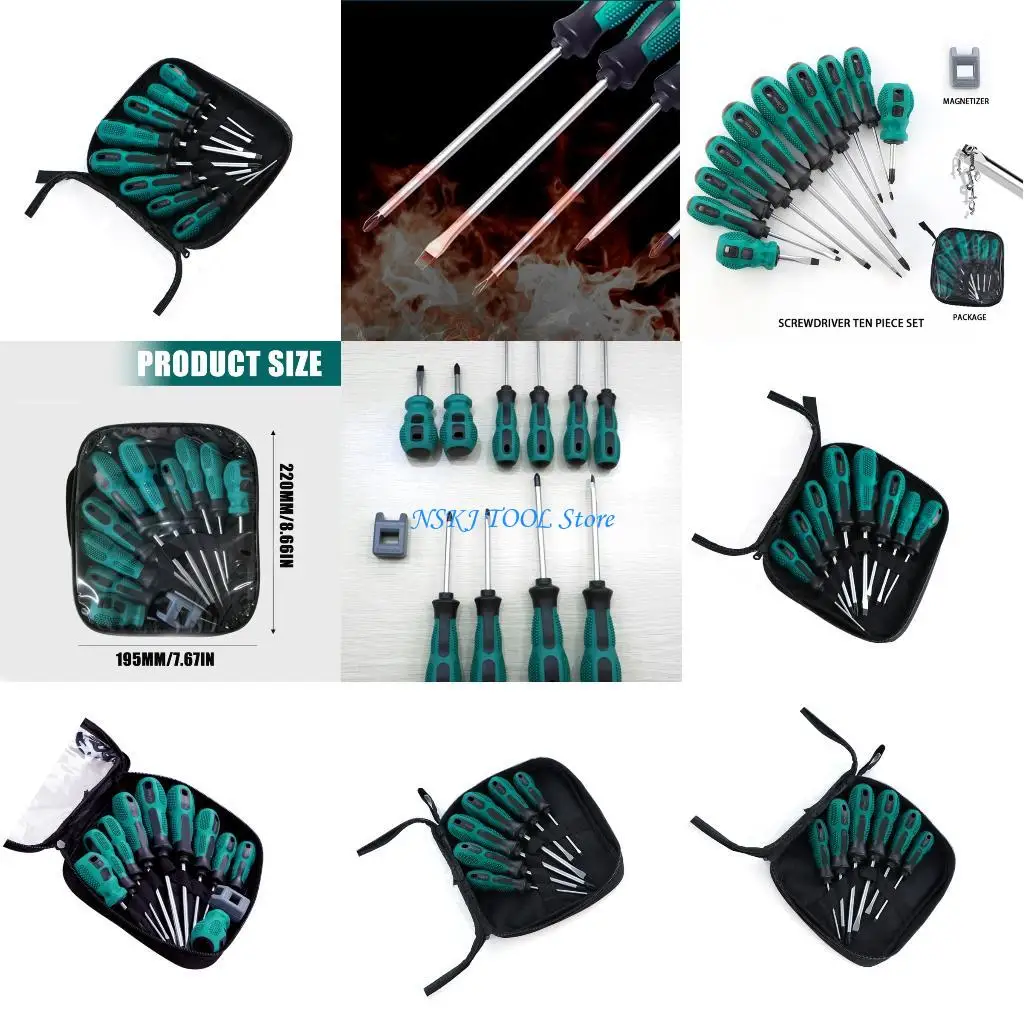 

L8RC Industrial Flat & Slotted Bit Screwdriver With Antislip Grip And Strong Head For Mechanics Repairs