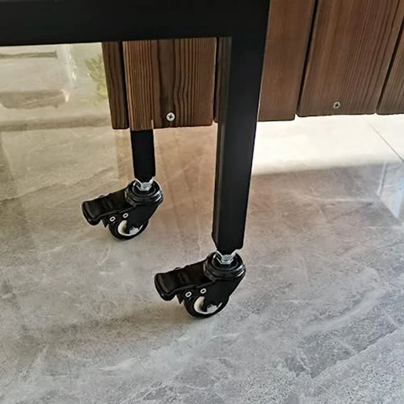 Duty - Threaded Stem Mount (5/16In) Swivel Casters With Brake, For Cart Furniture