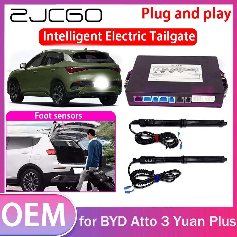 

ZJCGO Electric Tailgate Lift Drive Trunk Opening Tail Gate Lift Soft Close Car Door for BYD Atto 3 Yuan Plus 2022 2023 2024