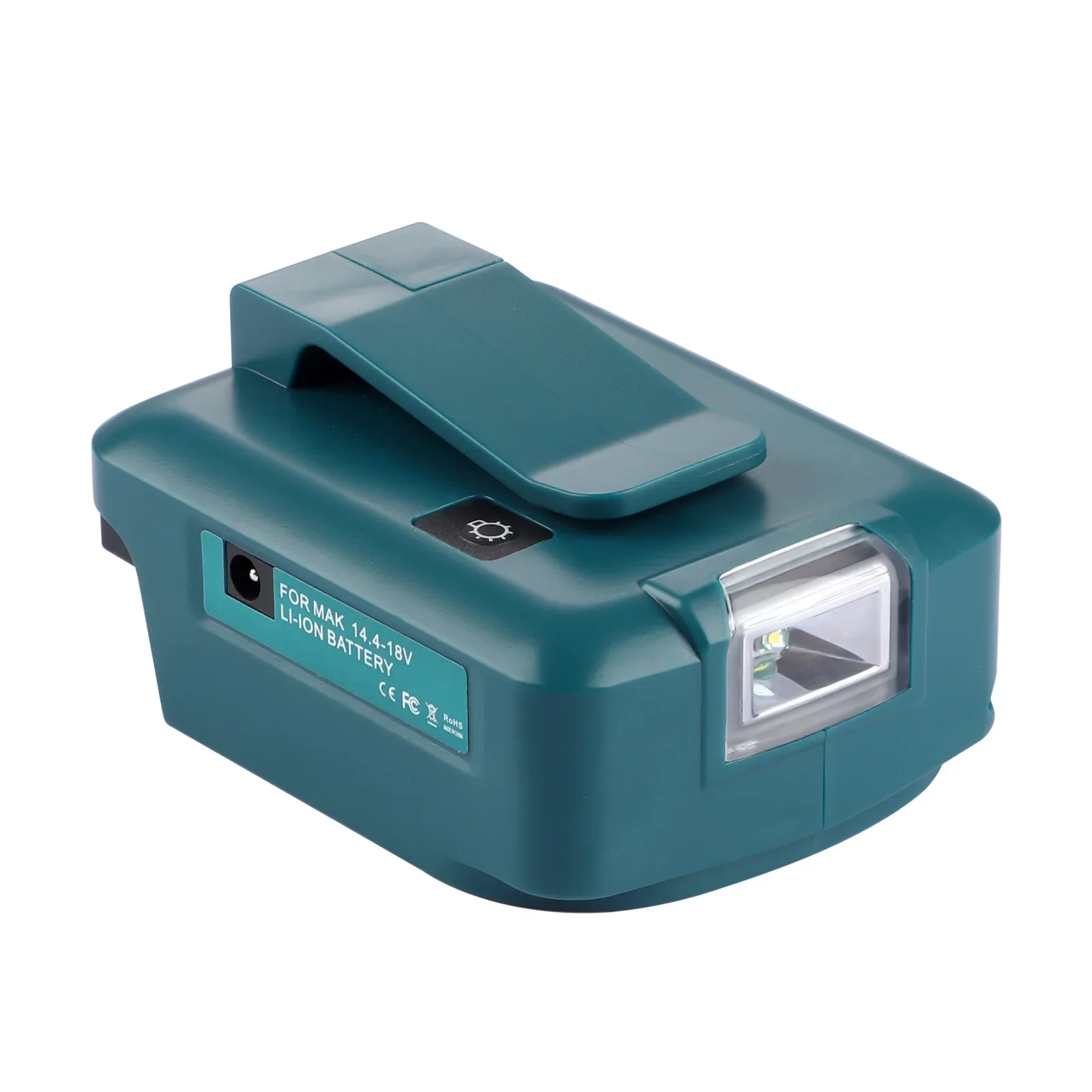 Imagem -02 - Usb Duplo Adaptador Led para Preto & Decker Stanley 14.4v 18v Li-ion Bateria Conversor com Modos Led Luz de Trabalho Lâmpada de Emergência