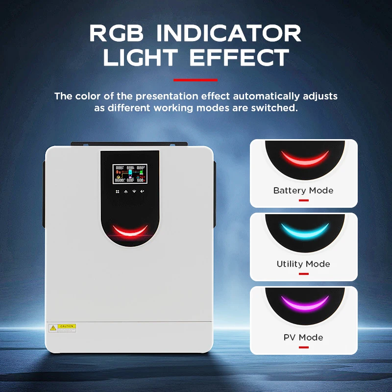 Home Use 1000W To 10KW Grid Tie Off Grid 2 In 1 Hybrid Solar Inverter 1KW Pure Sine Wave LCD Smart Controller For PV Panels
