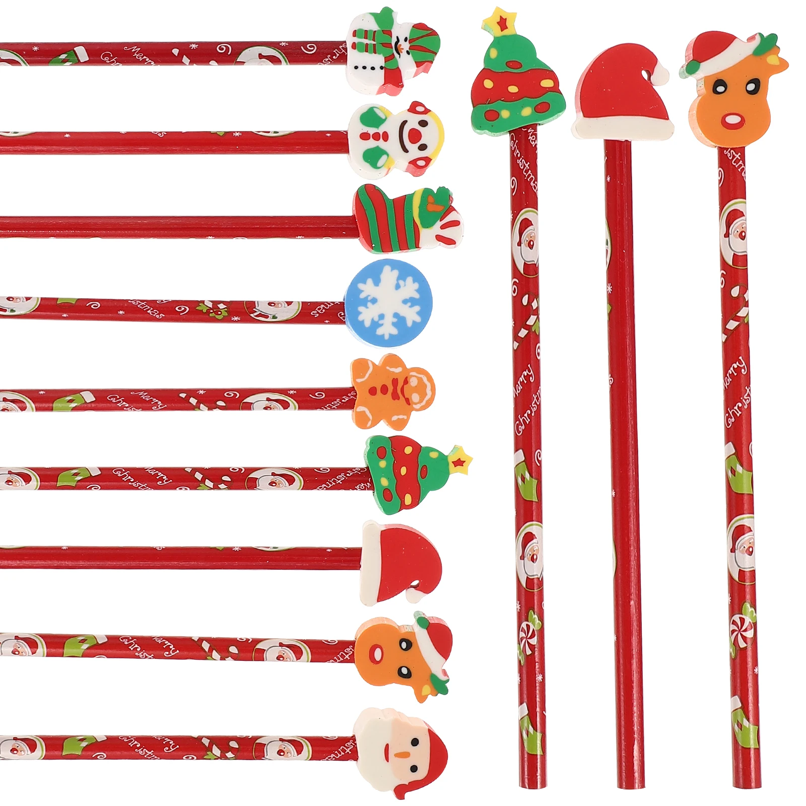 

36Pcs Christmas Pencil With Erasers For Kids Student Christmas Theme Students Pencil Writing Painting Stationery Promotion Gifts