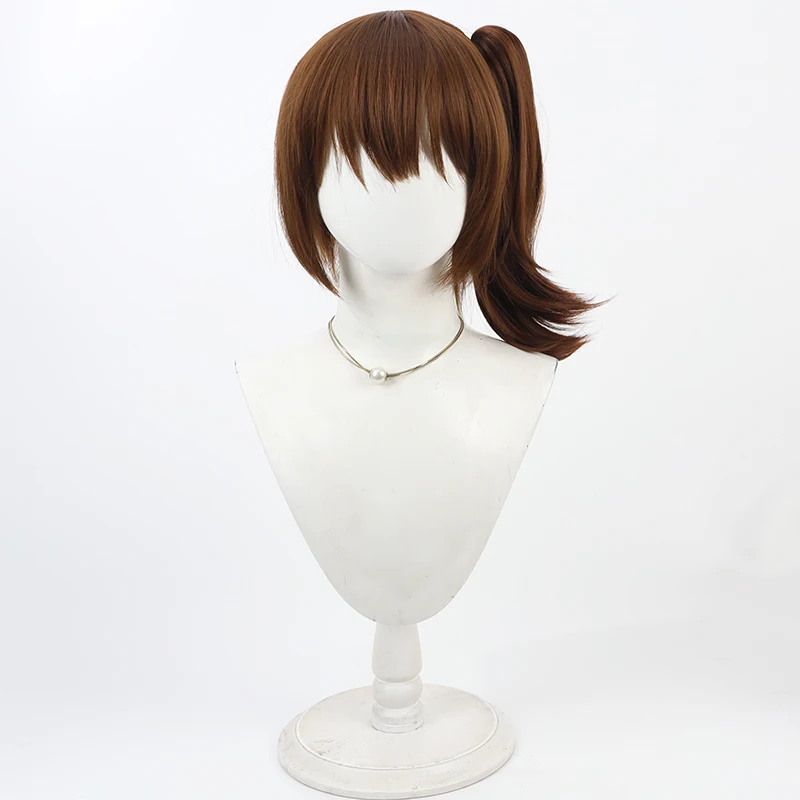 Gioco Collezione Kantai Kaga Cos Parrucca Cosplay Halloween Carnevale Festa Prop Capelli sintetici Fibra resistente al calore + Cappellino per parrucca