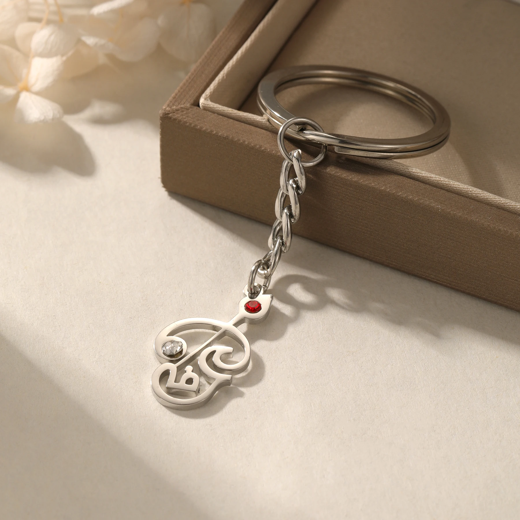 Customized Birthday Stone Skull Keychain, Summer Fashion Item, High Share First Choice, Conference Gift for Him