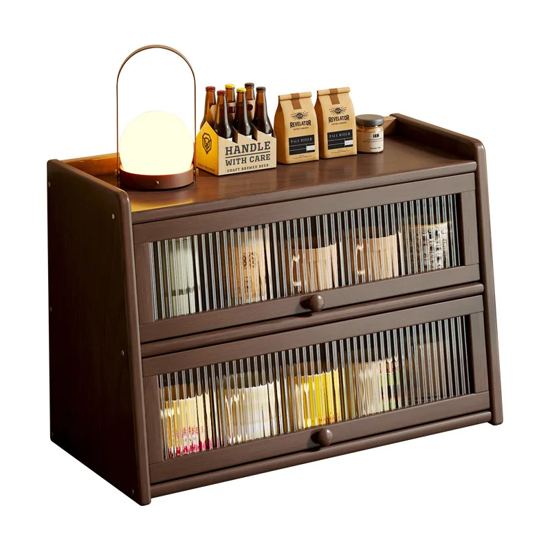 Desktop dust-proof multi-functional storage rack, household kitchen, living room countertop dust-proof cups, dishes