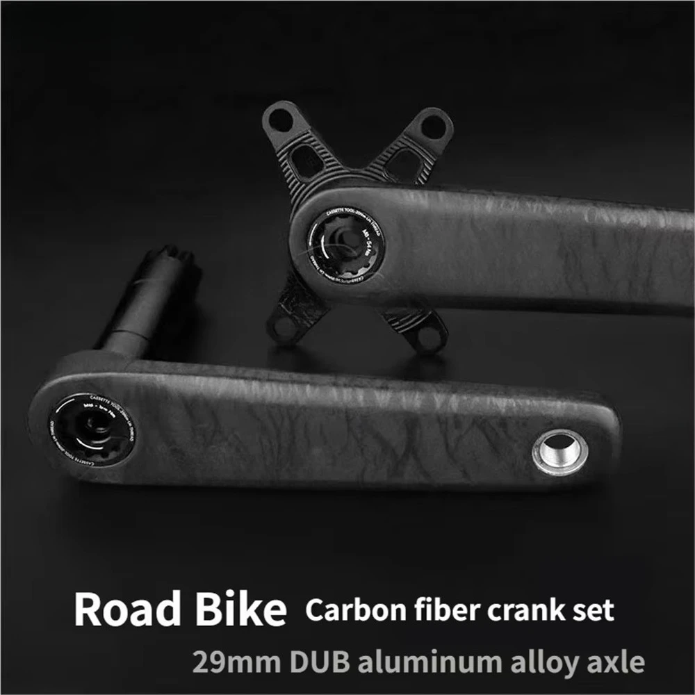 

29mm Aluminum Spindle Core Carbon Fiber Crank Arm Road Gravel Bicycle Ultra-light High-Strength Monocoque Crank