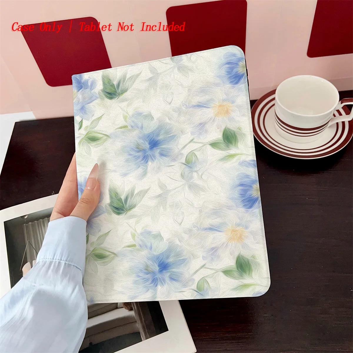 

Чехол для iPad из натурального разноцветного узора с рисунком листьев для 10-го/11-го поколения 10,2, 9-го/8-го поколения, чехол для автоматического сна/пробуждения