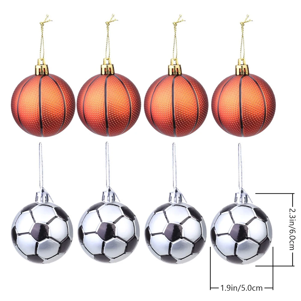 

1Set Christmas Ball Ornaments Sports Theme Perfect Xmas Party Hanging Balls Tree Decorations Festive Holiday Decorations