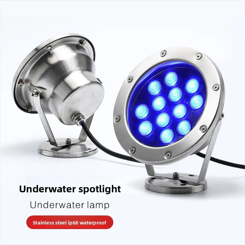 

Подводный светильник, светодиодные фонари для бассейна с рыбой, свет с функцией воды, красочные фонари для бассейна, фонтана, уличный водонепроницаемый прожектор