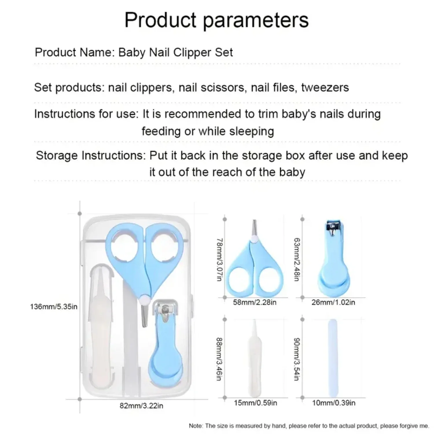 新生児と乳幼児のための便利なベビーマニキュアキット - 安全な爪切り、爪やすり、はさみ、4点セット
