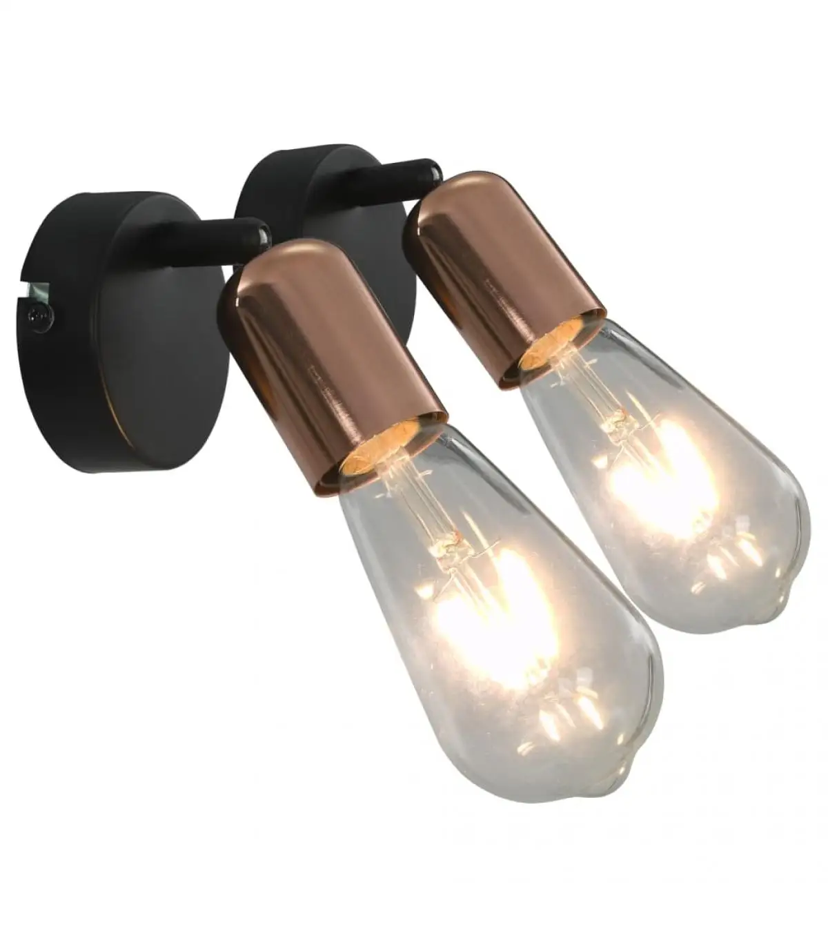 Spotlights and reflectors lamp spotlights 2 Pc filament bulbs 2W black copper E27