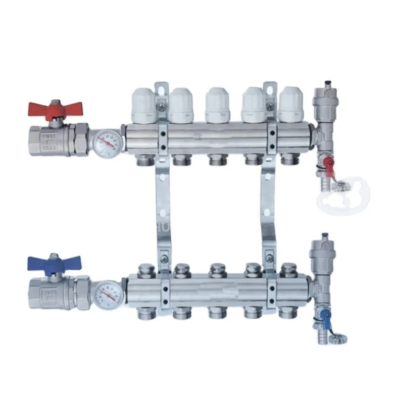 

ATV&UTVATV&UTVHot Sales 304 Stainless Steel Heating 2-8 Ways Manifold Pipe Fittings for Underfloor Water Heating System