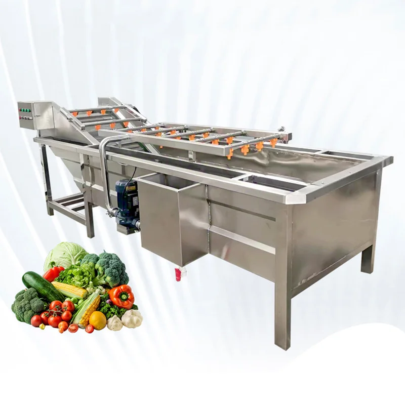 Fruit and Vegetable Bubble Washer, Multifunctional Fruit and Vegetable Washing Equipment, Fully Automatic Commercial(Customized)