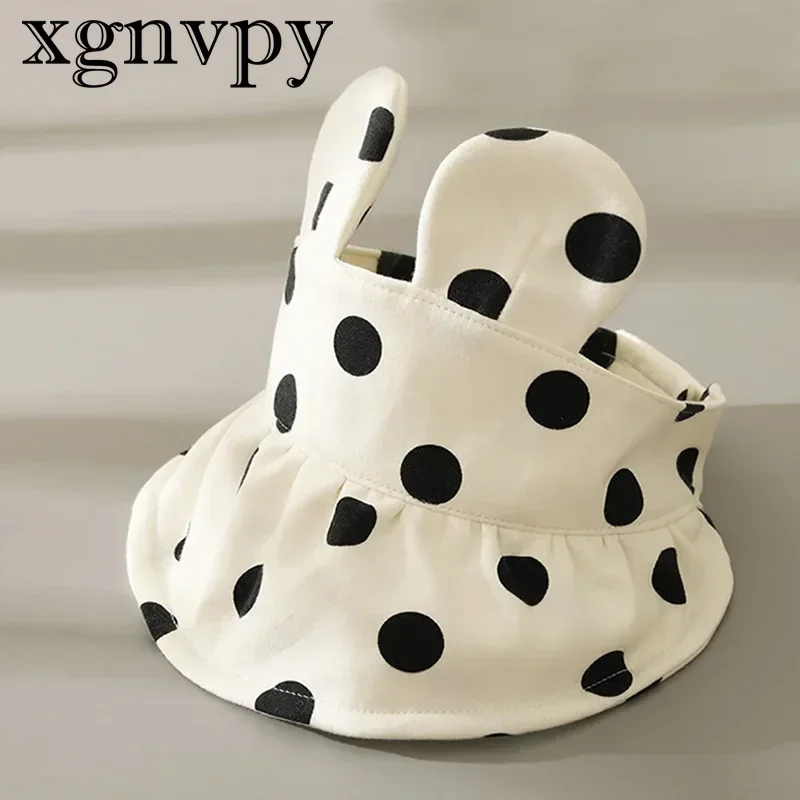 XGNVPY Korean version of baby hat summer thin personality empty hat newborn children wide brim sunscreen breathable sun hat