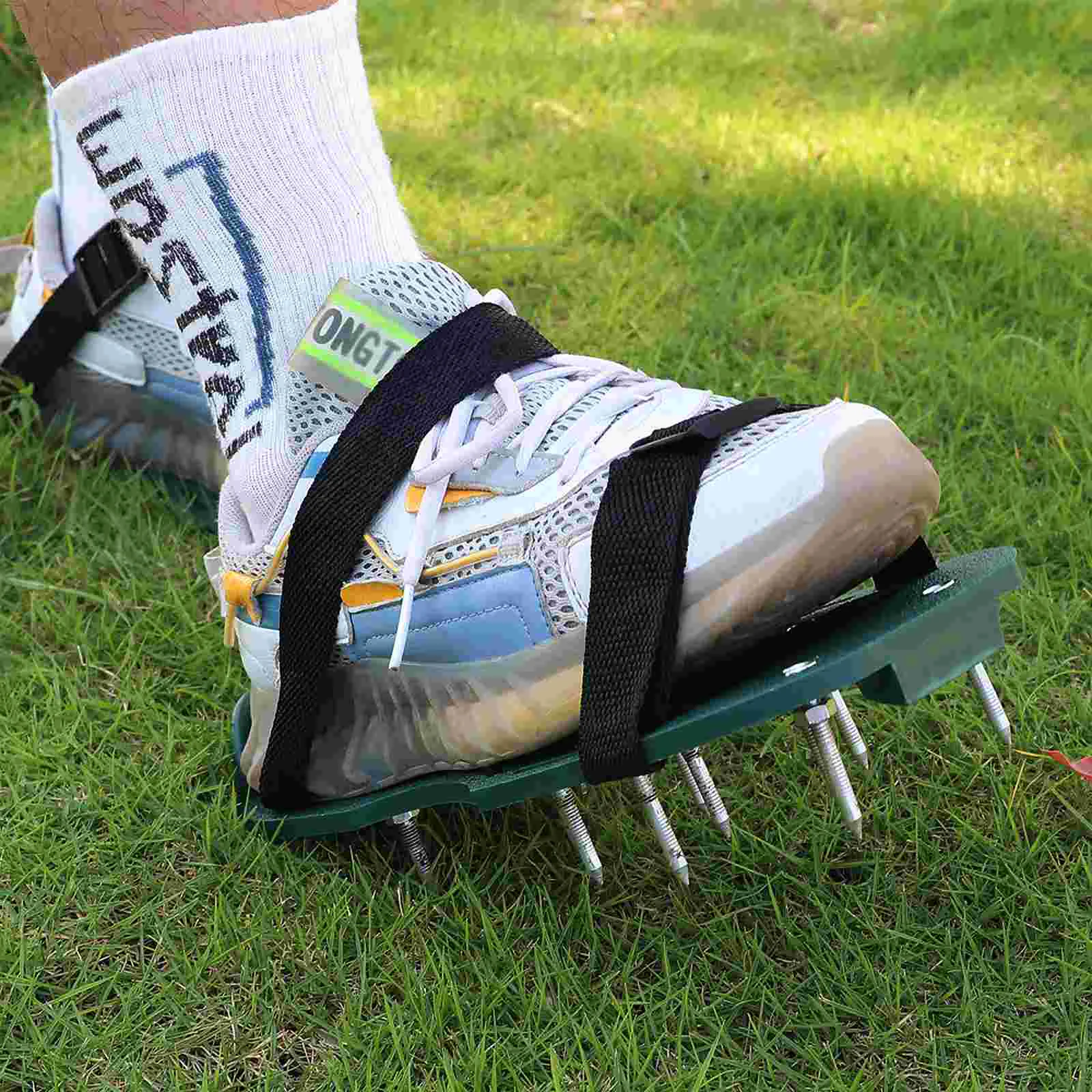 Lawn Spike Laces Manual Aerator Shoes Strap Garden Nail Aerating Sandals Grass Gardening Scarifier