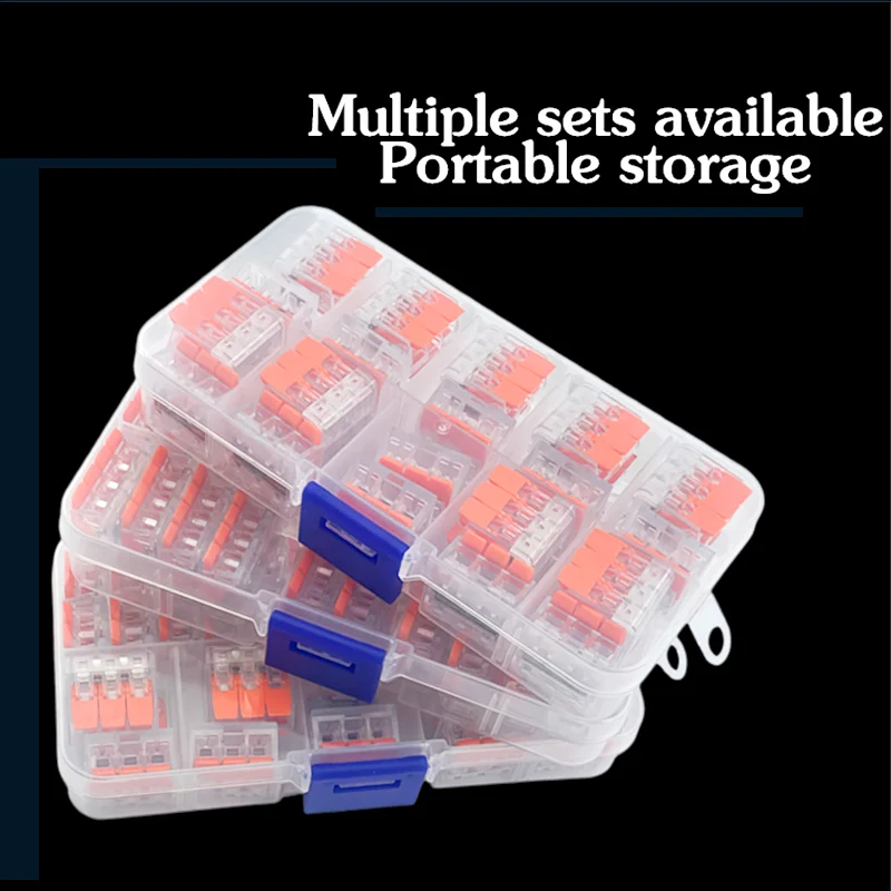 1 Box Push-in Wire Connectors,Fast Install Quick Connection Electrical Cable Terminal Screwless Tool Free Wiring Connector