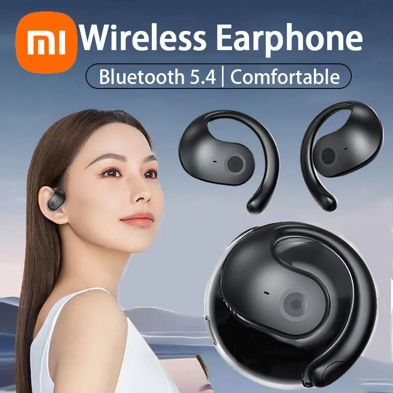 Xiaomi 2-в-1 открытая беспроводная гарнитура Bluetooth5.4 BY01 с ушным крючком спортивные музыкальные наушники IPX5 водонепроницаемый TWS сабвуфер