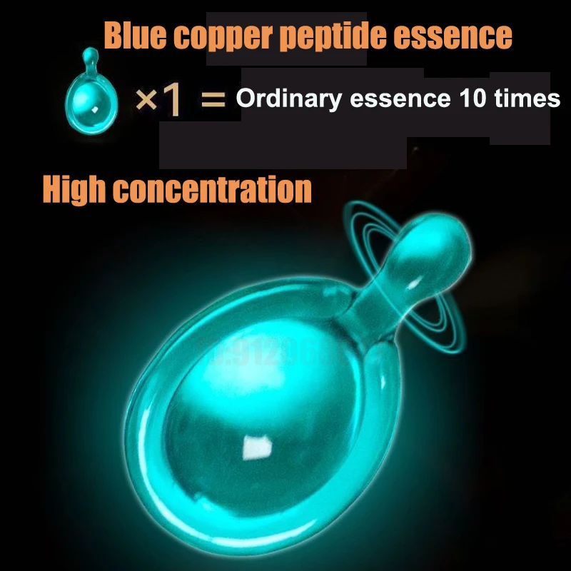 Blue Copper Peptide Capsule Essence Moisturizing Shrink Pore Hydration Anti-aging Facial Serum Care Skin Care Products Capsule