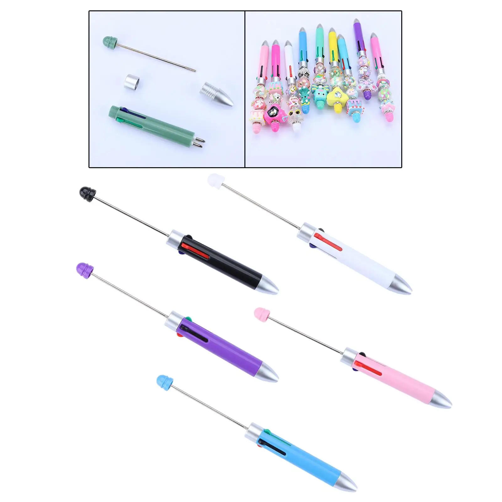 Beadable Pens Kits Ballpoint Pen Multicolor Creative Printable Ball Pen