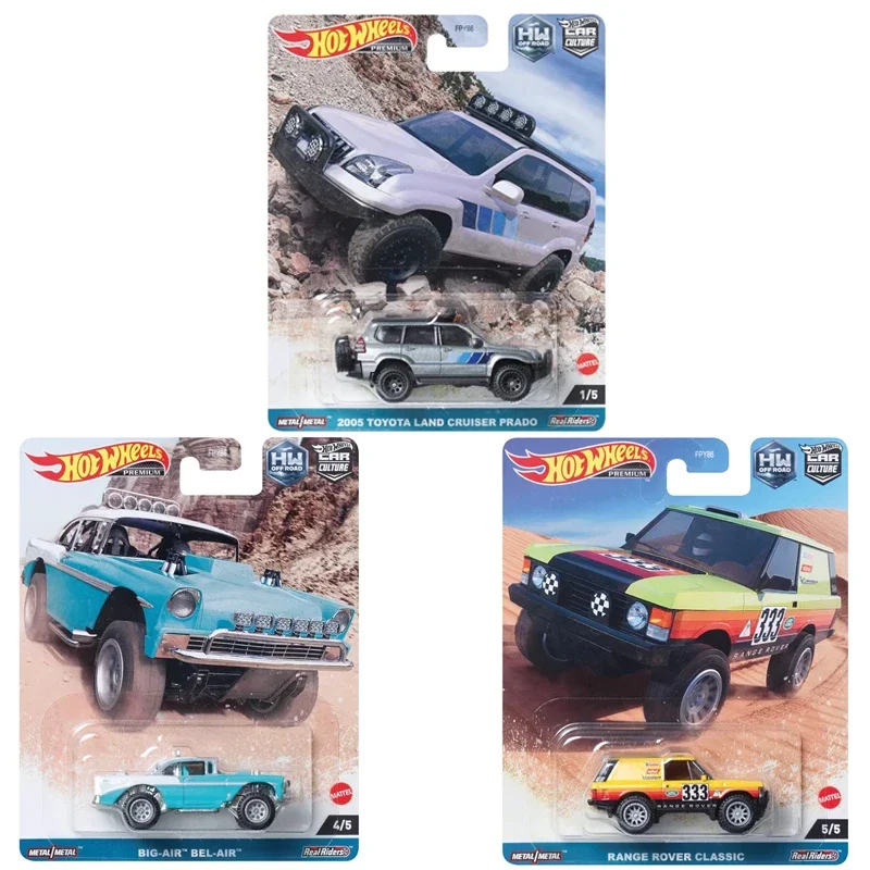 Genuine Hot Wheels Premium Car Culture HW Off Road Toys for Boys 1/64 Diecast Toyota 4Runner Big Air Bel Air Range Rover Classic