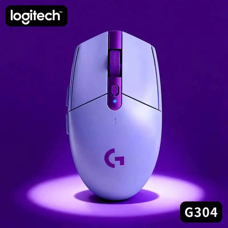 

Logitech G304 Wireless Gaming Mouse LIGHTSPEED Tech 12000 DPI HERO Sensor 1ms Response 9-Month Battery Symmetrical Grip