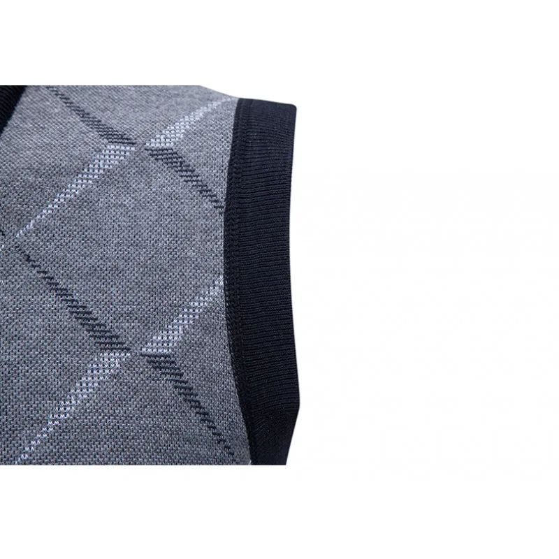 Men's Sleeveless Sweater Vest Lightweight V-Neck Cotton Vest Pullover Spring Autumn Knitted Tank Tops Pullover view 5